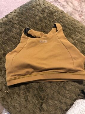 Fleo High Neck Sports Bra in odd brown color.